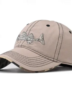 Sale OUKU Men's Baseball Cap Sun Hat Trucker Hat Black Navy Blue Cotton Embroidered Fashion Casual Street Daily Fish Adjustable Sunscreen Breathable