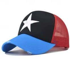 Clearance OUKU Men's Baseball Cap Sun Hat Trucker Hat Mesh Cap Black+Royal Blue Black Cotton Adjustable Fashion Daily Wear Festival Stars Casual / Daily