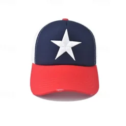 Clearance OUKU Men's Baseball Cap Sun Hat Trucker Hat Mesh Cap Black+Royal Blue Black Cotton Adjustable Fashion Daily Wear Festival Stars Casual / Daily