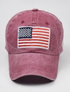 Outlet OUKU Men's Baseball Cap Sun Hat Trucker Hat Black Yellow Cotton Embroidered Fashion Casual Street Daily American US Flag Adjustable Sunscreen Breathable
