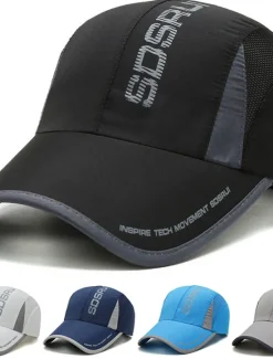 New OUKU Men's Baseball Cap Sun Hat Black White Polyester Travel Beach Outdoor Vacation Plain Adjustable Sunscreen Fashion Sports