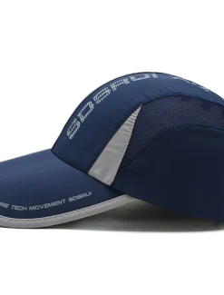 New OUKU Men's Baseball Cap Sun Hat Black White Polyester Travel Beach Outdoor Vacation Plain Adjustable Sunscreen Fashion Sports