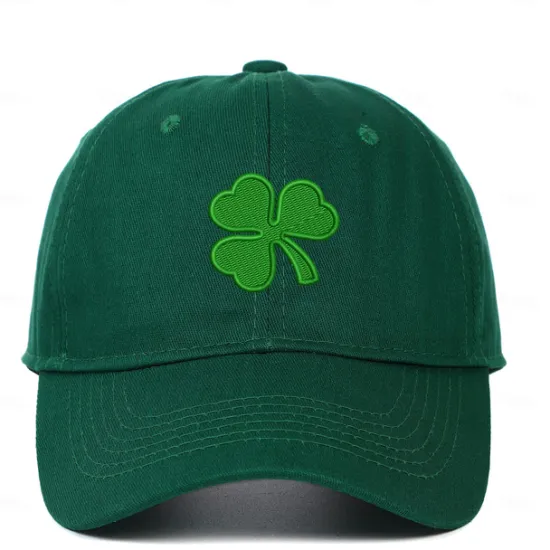 Online OUKU Men's Baseball Cap Sun Hat Trucker Hat Black White 100% Cotton Embroidered Fashion Casual Daily Saint Patrick Day Shamrock Adjustable Sunscreen Breathable