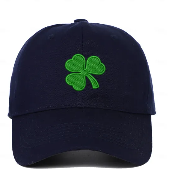 Online OUKU Men's Baseball Cap Sun Hat Trucker Hat Black White 100% Cotton Embroidered Fashion Casual Daily Saint Patrick Day Shamrock Adjustable Sunscreen Breathable