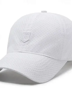 New OUKU Men's Baseball Cap Sun Hat Trucker Hat Black Polyester Fashion Casual Street Daily Plain Adjustable Sunscreen Breathable Quick Dry White