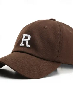Online OUKU Men's Baseball Cap Sun Hat Trucker Hat Black Brown Cotton Embroidered Fashion Casual Street Daily Letter Adjustable Sunscreen Breathable