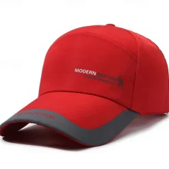 Hot OUKU Men's Baseball Cap Sun Hat Trucker Hat Black Red Polyester Patchwork Fashion Casual Street Daily Color Block Letter Adjustable Sunscreen Breathable