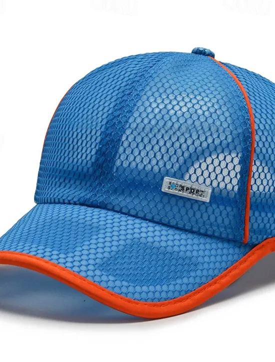New OUKU Men's Baseball Cap Sun Hat Trucker Hat Mesh Cap Black White Polyester Mesh Fashion Casual Street Daily Plain Adjustable Sunscreen Breathable