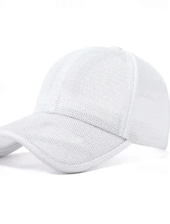 Clearance OUKU Men's Baseball Cap Sun Hat Trucker Hat Black White 100% Cotton Mesh Fashion Casual Street Daily Plain Adjustable Sunscreen Breathable