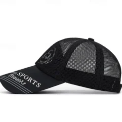 Best OUKU Men's Baseball Cap Sun Hat Sports Cap Black White Polyester Long Visor Brim Travel Refreshing Beach Outdoor Vacation Letter Printed Adjustable