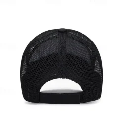 Best OUKU Men's Baseball Cap Sun Hat Sports Cap Black White Polyester Long Visor Brim Travel Refreshing Beach Outdoor Vacation Letter Printed Adjustable