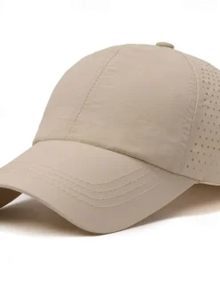 OUKU Men's Baseball Cap Sun Hat Trucker Hat Black White Polyester Fashion Casual Street Daily Plain Adjustable Sunscreen Breathable Quick Dry khaki