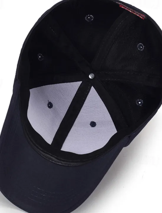 OUKU Men's Baseball Cap Trucker Hat Black Deep Blue Polyester Travel Beach Outdoor Vacation Plain Adjustable Sunscreen Breathable Fashion