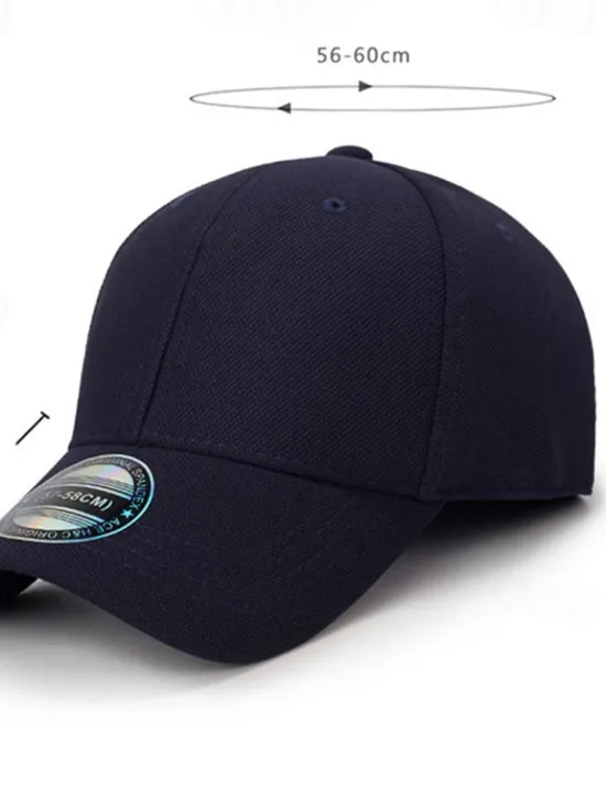OUKU Men's Baseball Cap Trucker Hat Black Deep Blue Polyester Travel Beach Outdoor Vacation Plain Adjustable Sunscreen Breathable Fashion