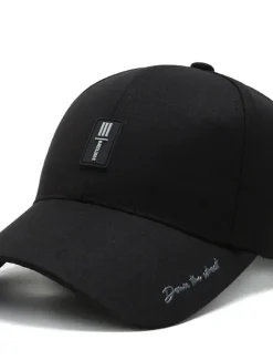 Clearance OUKU Men's Baseball Cap Trucker Hat Black Deep Blue Polyester Travel Beach Outdoor Vacation Plain Adjustable Sunscreen Breathable Fashion
