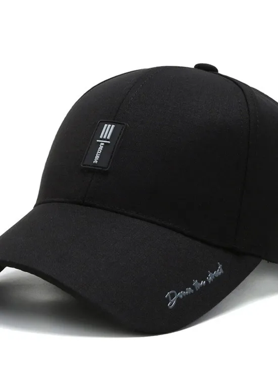 Clearance OUKU Men's Baseball Cap Trucker Hat Black Deep Blue Polyester Travel Beach Outdoor Vacation Plain Adjustable Sunscreen Breathable Fashion