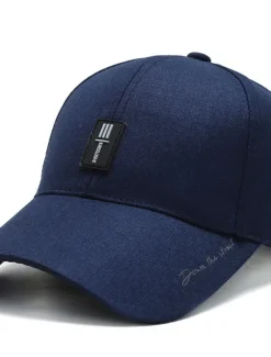 Clearance OUKU Men's Baseball Cap Trucker Hat Black Deep Blue Polyester Travel Beach Outdoor Vacation Plain Adjustable Sunscreen Breathable Fashion