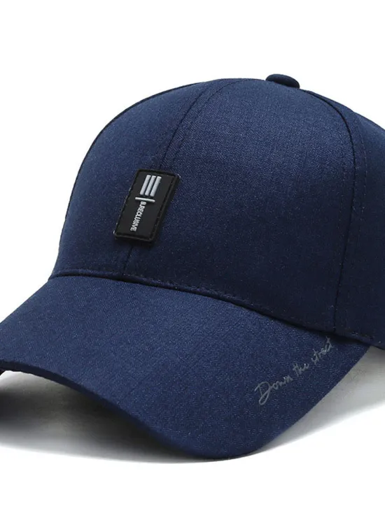 Clearance OUKU Men's Baseball Cap Trucker Hat Black Deep Blue Polyester Travel Beach Outdoor Vacation Plain Adjustable Sunscreen Breathable Fashion