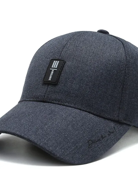 Clearance OUKU Men's Baseball Cap Trucker Hat Black Deep Blue Polyester Travel Beach Outdoor Vacation Plain Adjustable Sunscreen Breathable Fashion