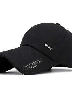 Clearance OUKU Men's Baseball Cap Trucker Hat Black Red Polyester Travel Beach Outdoor Vacation Plain Adjustable Sunscreen Breathable Fashion