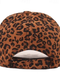 Clearance OUKU Men's Baseball Cap White Brown Cotton Print Streetwear Stylish Casual Daily Outdoor clothing Holiday Cheetah Print Zebra Print Sunscreen