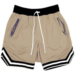 Hot OUKU Men's Basketball Shorts Gym Shorts Sport Basketball Running Casual Drawstring Elastic Waist Color Block Knee Length Gymnatics Activewear Black White Micro-elastic