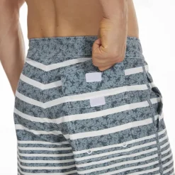 Sale OUKU Men's Bathing Suit Board Shorts Swim Shorts Swim Trunks Stripes Graphic Prints Quick dry Breathable Drawstring Elastic Waist Vacation Beach Hawaiian Casual Lake Blue Black