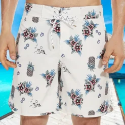 Sale OUKU Men's Bathing Suit Board Shorts Swim Shorts Swim Trunks Stripes Graphic Prints Quick dry Breathable Drawstring Elastic Waist Vacation Beach Hawaiian Casual Lake Blue Black