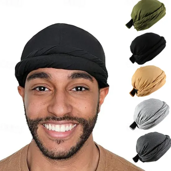 OUKU Men's Beanie Hat Beanies Black White Polyester Cozy Daily Wear Going out Solid / Plain Color Breathable