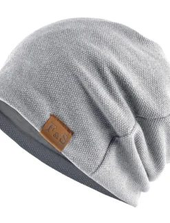 Discount OUKU Men's Beanie Hat Black Red Cotton Mesh Knitted Modern Contemporary Daily Wear Vacation Solid / Plain Color Lightweight Materials Convenient