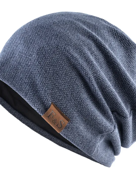 Sale OUKU Men's Beanie Hat Black Red Cotton Pure Color Knitted Simple Outdoor Outdoor Street Daily Pure Color Windproof Warm Breathable
