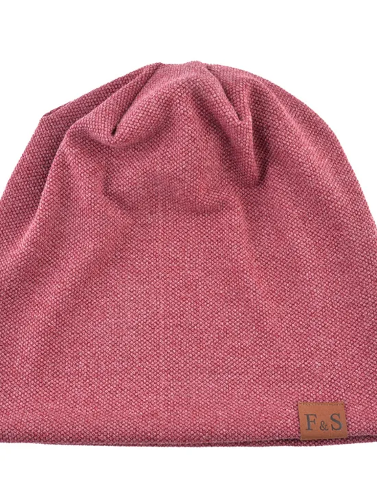 Sale OUKU Men's Beanie Hat Black Red Cotton Pure Color Knitted Simple Outdoor Outdoor Street Daily Pure Color Windproof Warm Breathable