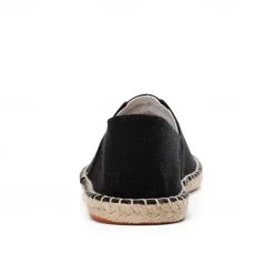 Clearance OUKU Men's Beige Canvas Espadrille Slip-On Shoes with Jute Rope Sole – Comfortable Summer Casual Footwear