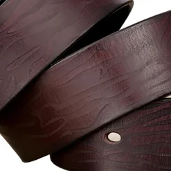 Discount OUKU Men's Belt Black Brown Cowhide First layer cowhide Elegant Vacation Vintage Reactive Print School Formal Wedding
