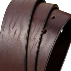 Discount OUKU Men's Belt Black Brown Cowhide First layer cowhide Elegant Vacation Vintage Reactive Print School Formal Wedding