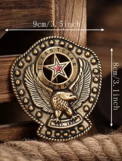 Best OUKU Men's Belt Buckle Buckle Silver Bronze Alloy Vintage Style Retro Vintage Eagle Texas Daily Religious Celebrations