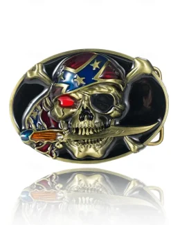 Discount OUKU Men's Belt Buckle Buckle Silver Bronze Alloy Vintage Style Retro Vintage Pirate Daily Religious Celebrations