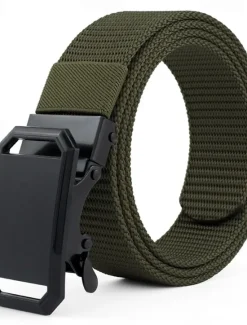 Discount OUKU Men's Belt Nylon Belt Outdoor Belt Waist Belt Black Navy Blue Nylon Adjustable Heavy-Duty Plain Outdoor Daily