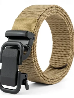 Hot OUKU Men's Belt Nylon Belt Outdoor Belt Waist Belt Black Navy Blue Nylon Adjustable Heavy-Duty Plain Outdoor Daily