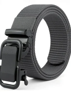 Hot OUKU Men's Belt Nylon Belt Outdoor Belt Waist Belt Black Navy Blue Nylon Adjustable Heavy-Duty Plain Outdoor Daily