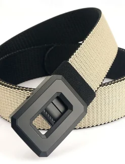 Online OUKU Men's Belt Nylon Belt Reversible Belt Waist Belt Red Kakhi Alloy Durable Adjustable Plain Outdoor Daily