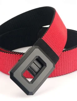 Online OUKU Men's Belt Nylon Belt Reversible Belt Waist Belt Red Kakhi Alloy Durable Adjustable Plain Outdoor Daily