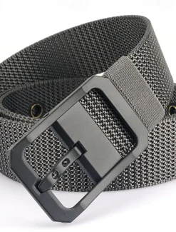 Hot OUKU Men's Belt Nylon Belt Waist Belt Black Red Zinc Alloy Nylon Durable Adjustable Plain Outdoor Daily