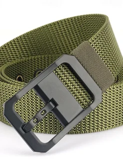 Hot OUKU Men's Belt Nylon Belt Waist Belt Black Red Zinc Alloy Nylon Durable Adjustable Plain Outdoor Daily