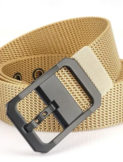 Hot OUKU Men's Belt Nylon Belt Waist Belt Black Red Zinc Alloy Nylon Durable Adjustable Plain Outdoor Daily