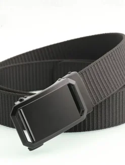 New OUKU Men's Belt Outdoor Belt Waist Belt Black Blue Nylon Adjustable Heavy-Duty Plain Outdoor Daily