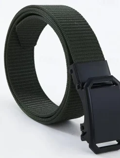 New OUKU Men's Belt Outdoor Belt Waist Belt Black Blue Nylon Adjustable Heavy-Duty Plain Outdoor Daily