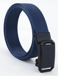 New OUKU Men's Belt Outdoor Belt Waist Belt Black Blue Nylon Adjustable Heavy-Duty Plain Outdoor Daily