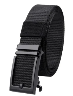 New OUKU Men's Belt Tactical Belt Black Blue Nylon Fashion Golf Web Belt for Jeans with Automatic Buckle Adjustable Tactical Athleisure Pure Color Outdoor Sports Outdoor Hiking