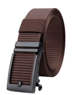 New OUKU Men's Belt Tactical Belt Black Blue Nylon Fashion Golf Web Belt for Jeans with Automatic Buckle Adjustable Tactical Athleisure Pure Color Outdoor Sports Outdoor Hiking